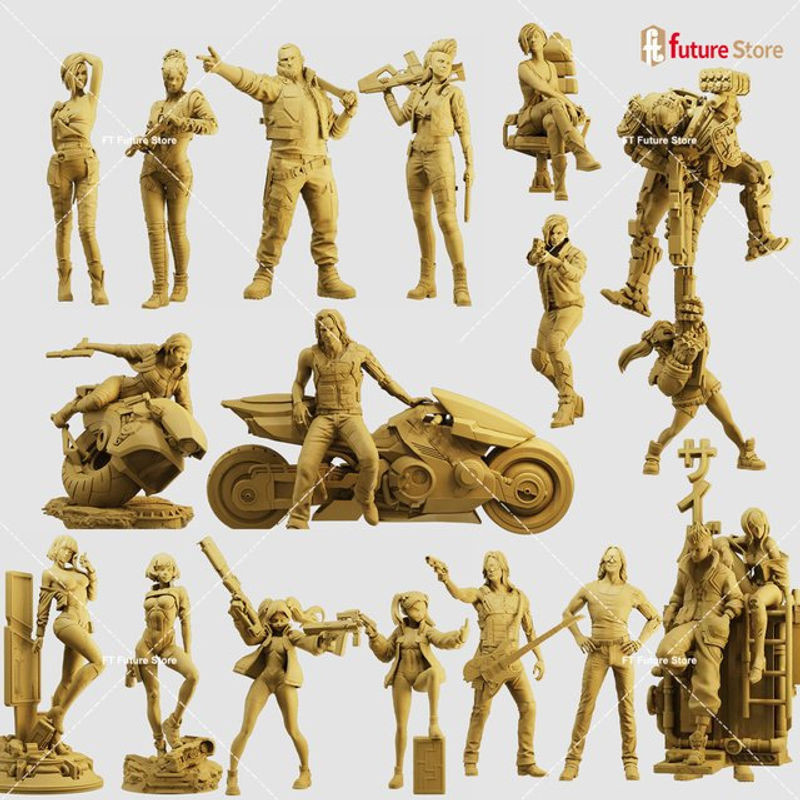 MAK 3D-Druck Miniatur Soldaten Figur in Beige für Diorama und Modellbau aus Kunstharz - Bild 1