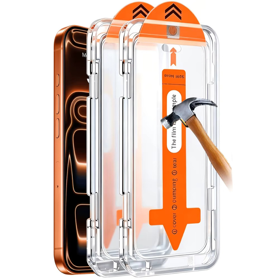 NNBILI 2er-Pack Panzerglas-Displayschutzfolie für iPhone 17 16 15 14 13 12 11 Pro Max und 17e, staubfreie Schutzfolie in Transparent - Bild 6
