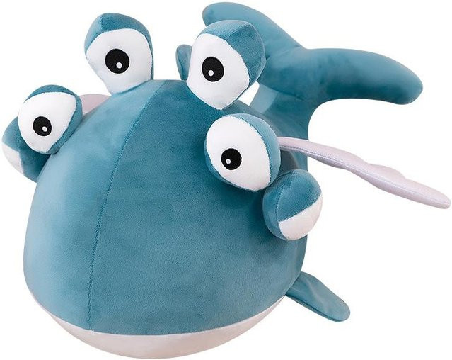 Kidsly Lustiges Monster Sechs Augen Fliegender Fisch Plüschtier, Blau, ab 12 Jahre - Bild 1