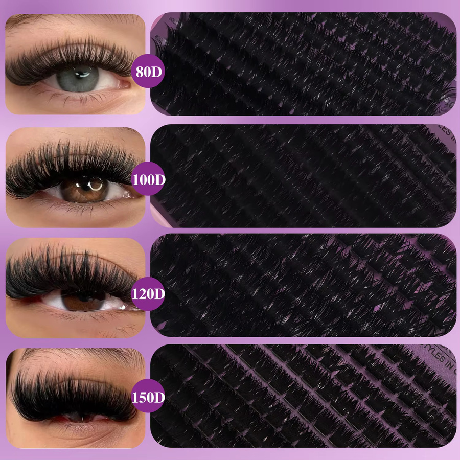 QUEENICE Wimpernbüschel, 700/660 Stück, 8-16mm, Volumen-Wimpern - Bild 3