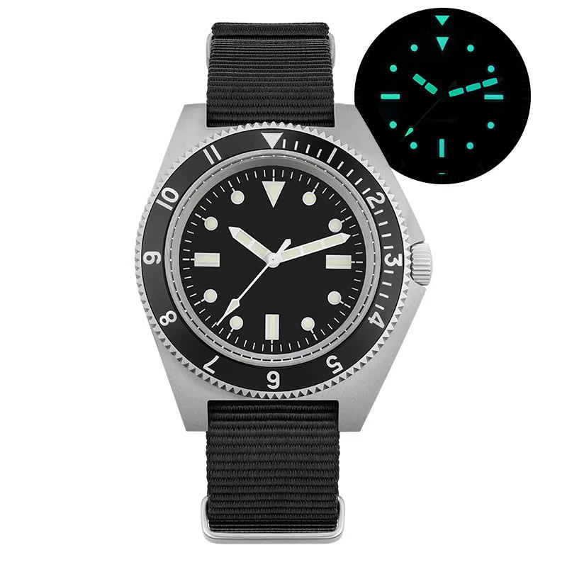 Watchdives Armbanduhr, Edelstahl, Quarz, Saphirglas, Schwarz, Herren - Bild 5