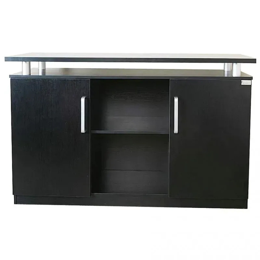 Jet-Line Aktenschrank Orly in Schwarz mit modernem Design für Büro und Homeoffice, B/H/T: 140 x 85 x 43 cm - Bild 2
