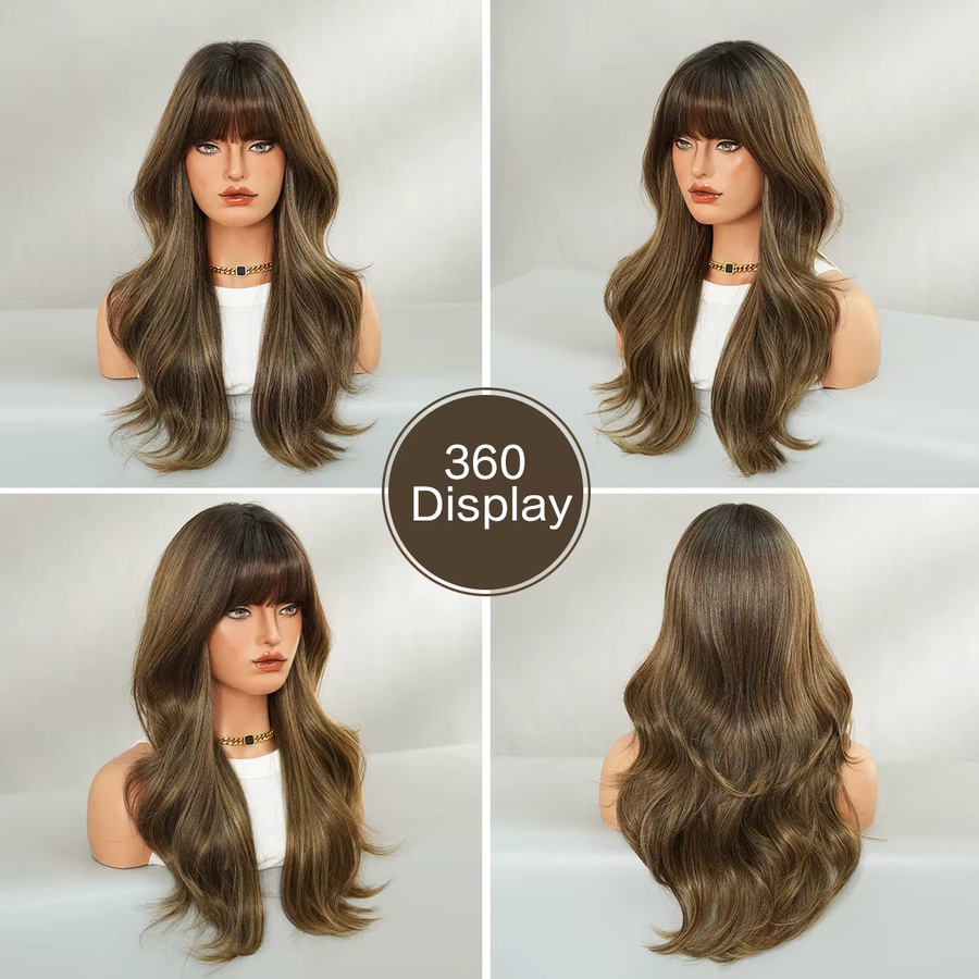7JHH WIGS Perücke, braun, lang, glatt, Damen - Bild 3
