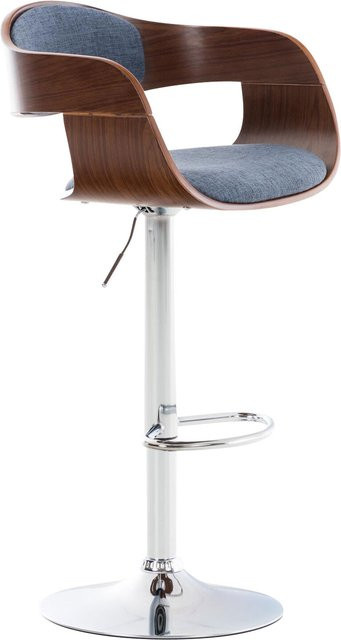 CLP Barhocker KINGSTON mit Stoffbezug und Polsterung sowie höhenverstellbarem Metallgestell in modernem Design - Bild 1
