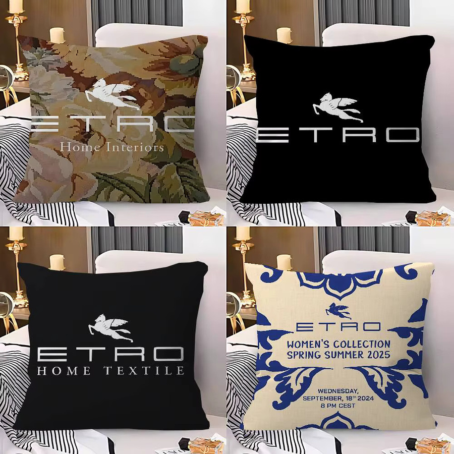 E-Etro Kissenbezug mit floralem Design in Multicolour, B/T: 30 x 30 cm - Bild 6