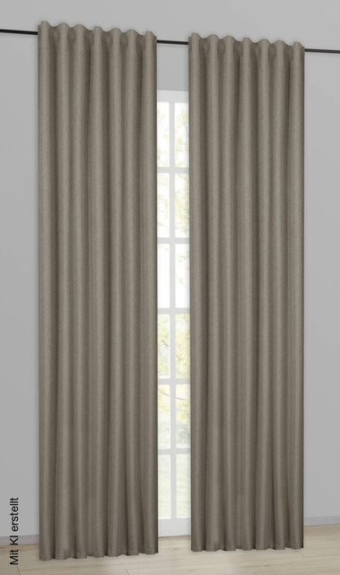 home Topline Verdunklungsvorhang Noah in Taupe, Breite: 135 cm, Höhe: 245 cm - Bild 1