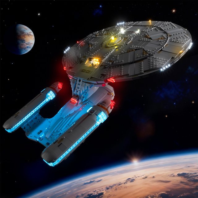 BlockGlow LED-Beleuchtungsset passend für LEGO Star Trek USS Enterprise NCC-1701-D 10356 in Multicolor - Bild 1