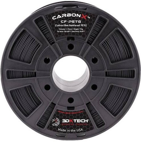 Xtech CarbonX CF PETG Filament 1.75mm Schwarz 750g - Bild 1
