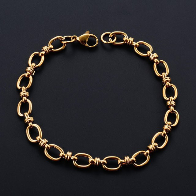 Armband Edelstahl, Gold, 18cm, Unisex - Bild 1