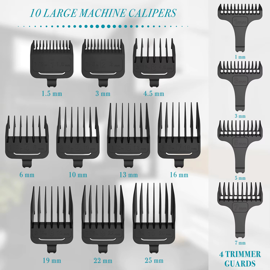 HATTEKER Haarschneidemaschine Trimmer-Set, Herren, Silver Gold - Bild 3