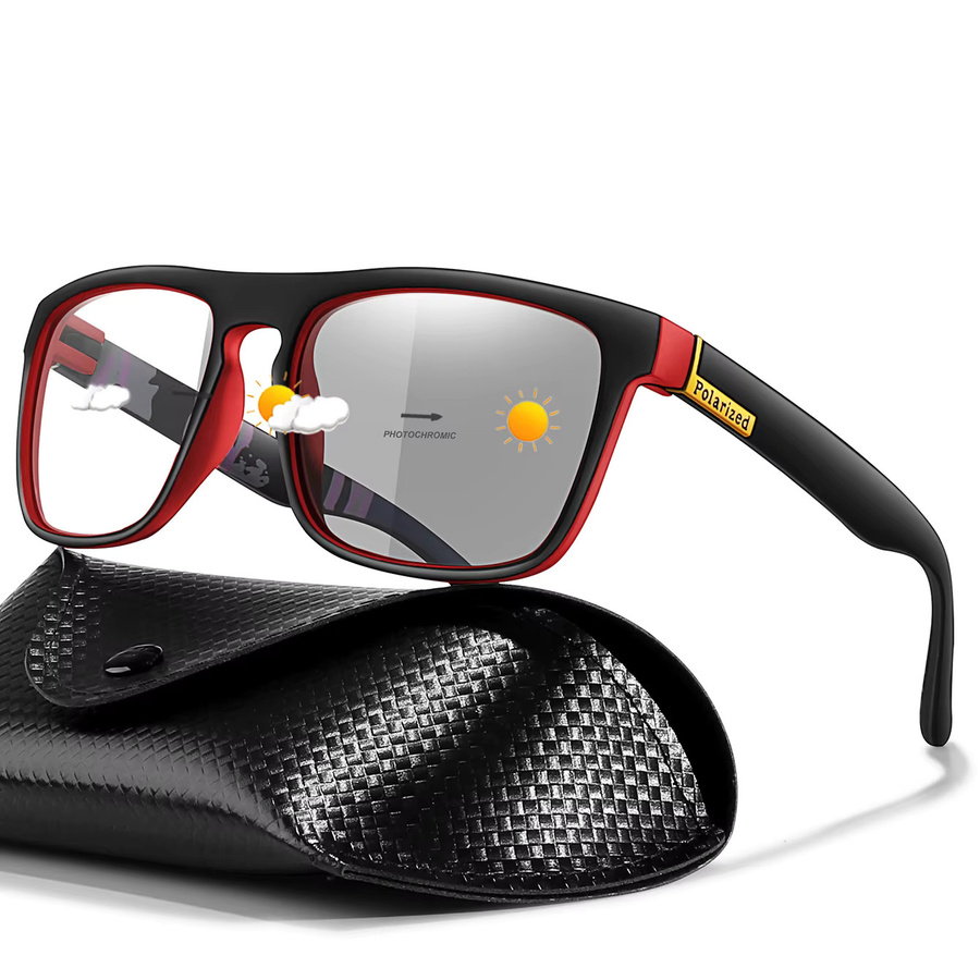 LOISRUBY Radsport-Sonnenbrille, Herren, Vollrand, rechteckig, Schwarz, Kunststoff - Bild 3