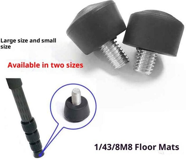 SAFENH Universal Anti Slip Gummi Fuß Pad Spike für Stativ und Einbeinstativ in Schwarz, 3/8 Zoll, 1/4 Zoll, M8, Fotografie Zubehör - Bild 1