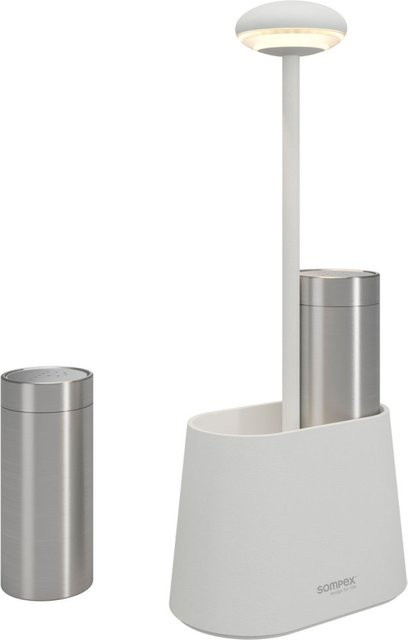Sompex HEURECA Akku-Tischleuchte in Weiß, dimmbar mit LED und Touch-Bedienung, H: 24,1 cm, B: 10,6 cm, T: 8,7 cm - Bild 1
