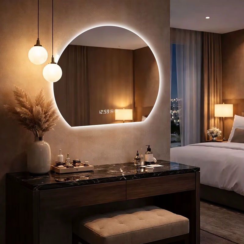 BOMP LED Rundspiegel für das Badezimmer, Dimmbar in 3 Farben, Beschlagfreie Wandmontage, Durchmesser: 80 cm, Multicolor - Bild 2