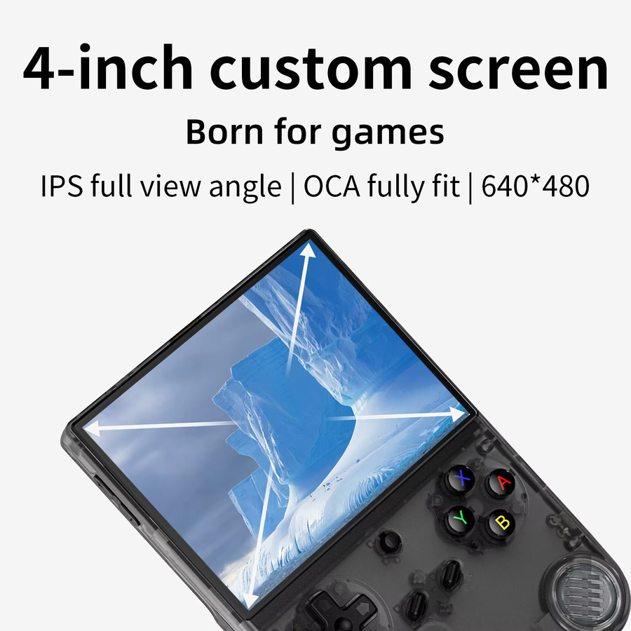 Anbernic RG 40XXV Handheld-Spielekonsole Schwarz mit Linux 64-Bit, RGB Joystick und HDMI-Ausgang für Retro-Gaming - Bild 1