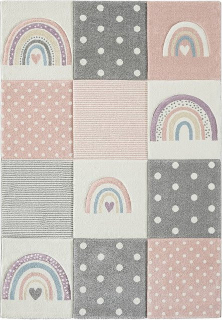 Merinos Teppich Pastel Kids rosa aus Wolle für das Kinderzimmer B/L: 120 x 170 cm - Bild 1