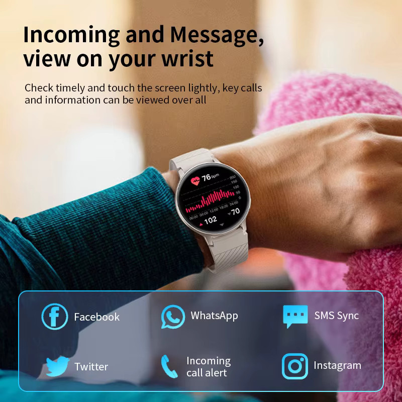 LIGE Smartwatch, Damen, Schwarz, Silikon, Bluetooth - Bild 2