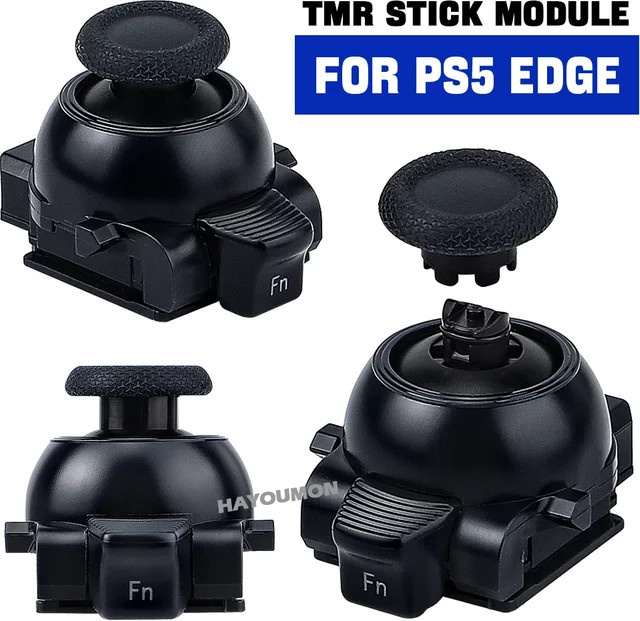 Ispoofer Analoger Joystick für PS5 Edge Controller, TMR Stick-Modul mit Anti-Drift 3D Technologie, Ersatz-Stick in Schwarz - Bild 1