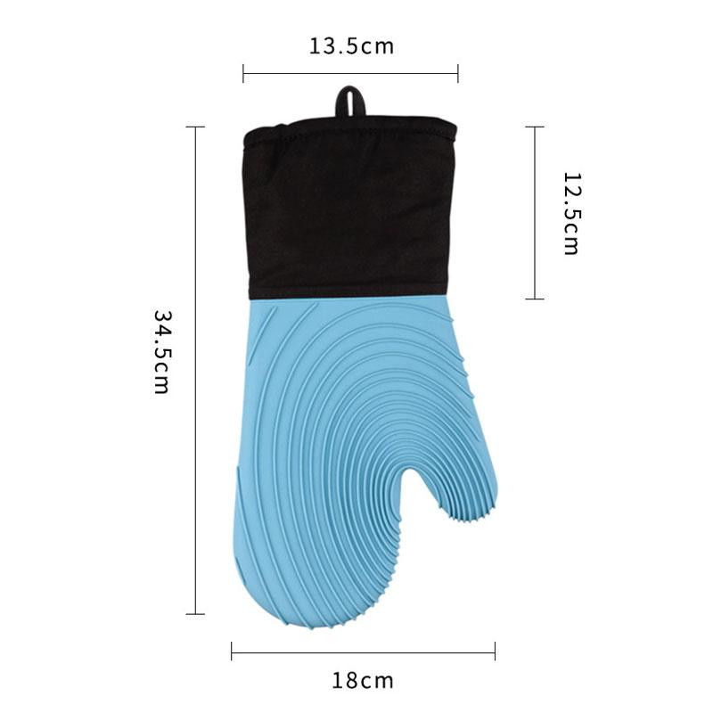 Ofenhandschuhe-Set aus wasserdichtem Silikon mit weichem Polyesterfutter, BPA-frei, Breite: 17,8 cm, Höhe: 33 cm - Bild 2