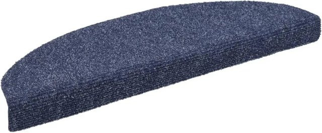 vidaXL 15-tlg Selbstklebende Treppenmatten aus Nadelvlies in Blau, B/T/H: 65 x 21 x 4 cm - Bild 1