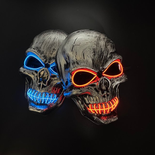 YEAHUI EL Böse Schädel Maske, Weiß, Fantasy - Bild 1