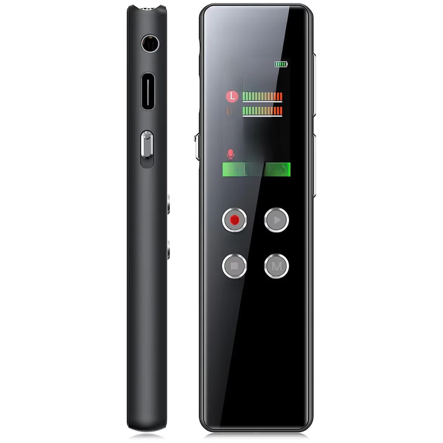 MECHEN Digitales Diktiergerät mit 64 GB Speicher, Sprachaktivierung und USB-C, Schwarz - Bild 5