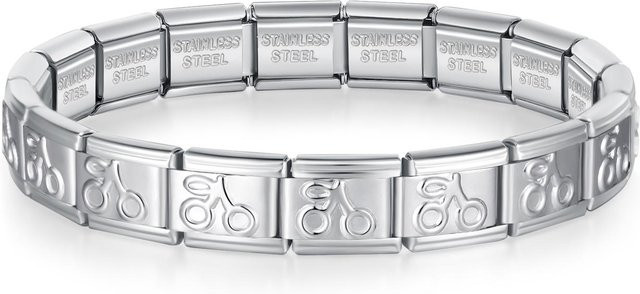 Hapiship Armband, Edelstahl, Silber, 9mm, Unisex - Bild 1