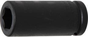 BGS Kraft-Steckschlüssel-Einsatz Sechskant tief 5722, Antrieb Innenvierkant 20 mm (3/4 Zoll), SW 22 mm, schwarz - Bild 1