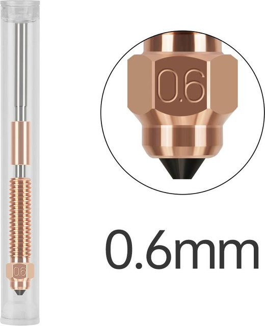 Creality CZ-Kupfer-Beschichtungsdüse aus gehärtetem Stahl für FDM-3D-Drucker, Farbe: Gold, kompatibel mit Creality K1C und K1, Durchmesser: 1,0 mm - Bild 1