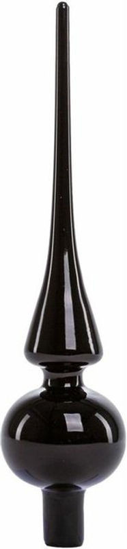 Trendline Christbaumspitze aus Glas in Schwarz Glanz, Höhe: 26 cm - Bild 1