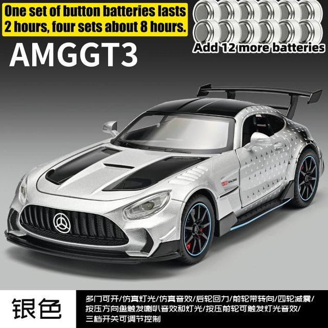 Linyi toy car Mercedes Benz Amg Gt3 Circuit Rennwagen, Modellauto, Metall, 1:22, ab 14 Jahren - Bild 1