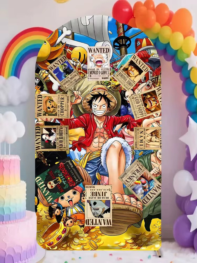 Bandai One Piece Anime Themen-Bogen-Hintergrund aus Papier in Multicolour für Kindergeburtstag und Babyparty-Dekoration - Bild 2