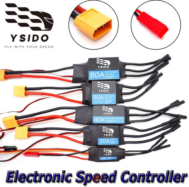 YSIDO Bürstenloser ESC, Wasserdicht, mit BEC, 2-7S, für RC-Flugzeuge, Helikopter, FPV-Quadcopter - Bild 1