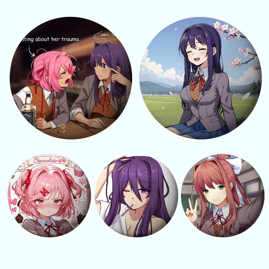 Kayou Brosche, Anime D-Doki Doki Literature Club, Unisex - Bild 4