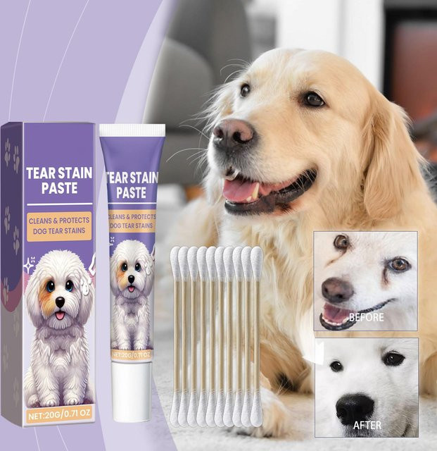 Tränenflecken-Augencreme für Hunde, Nährstoffcreme, beige - Bild 1