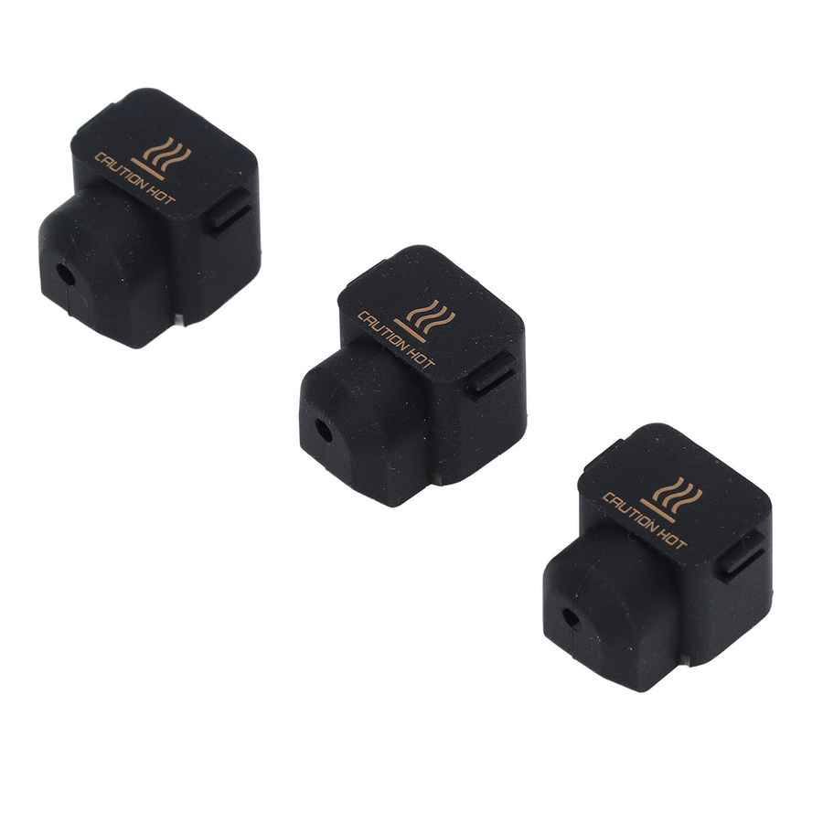 TOMTOP JMS 3er-Set Silikonsocken für BambuLab A1 Mini, Hitzebeständige Hot-End-Abdeckung und Düsenisolierung in Schwarz - Bild 2