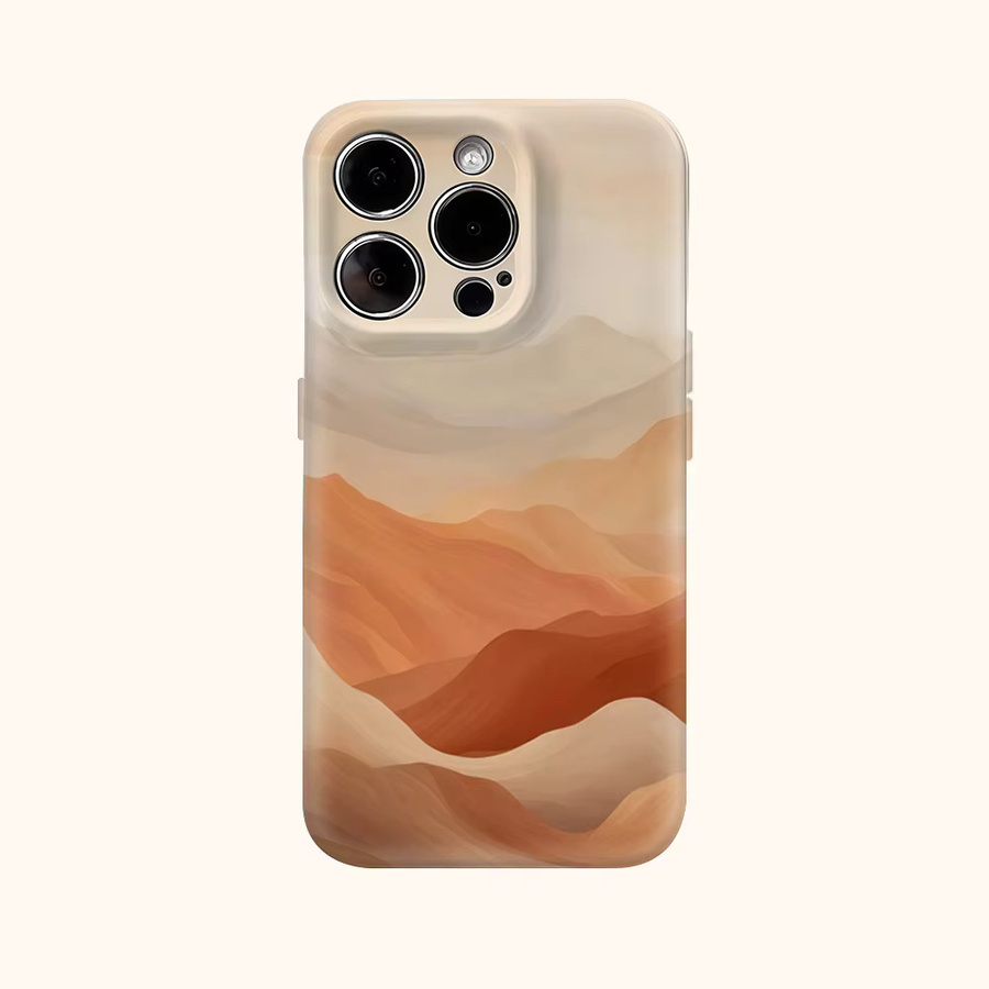Peach Mountain Layers Handyhülle mit doppelschichtiger Rückseite für iPhone 17 Pro Max Plus 16 15 14 13 12 11 in Multicolour - Bild 2