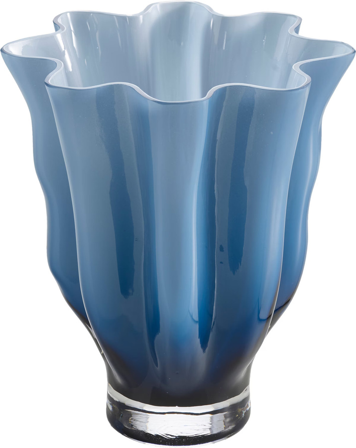 Heine Home Glasvase geschwungen in Blau, B/T/H: 22,0 x 21,0 x 20,0 cm - Bild 2