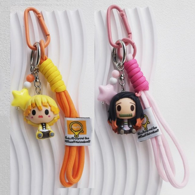 Bandai Demon Slayer Anime Schlüsselanhänger, Cartoon-Puppe, PVC, Unisex - Bild 1