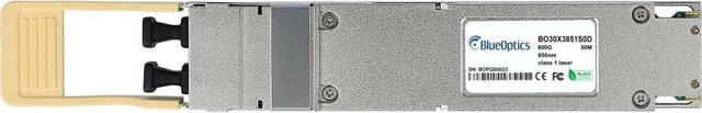 BlueOptics OSFP Transceiver 800G 2x400GBASE-SR4 kompatibel mit NVIDIA 980-9I510-F4NS00, Farbe: Silber - Bild 1