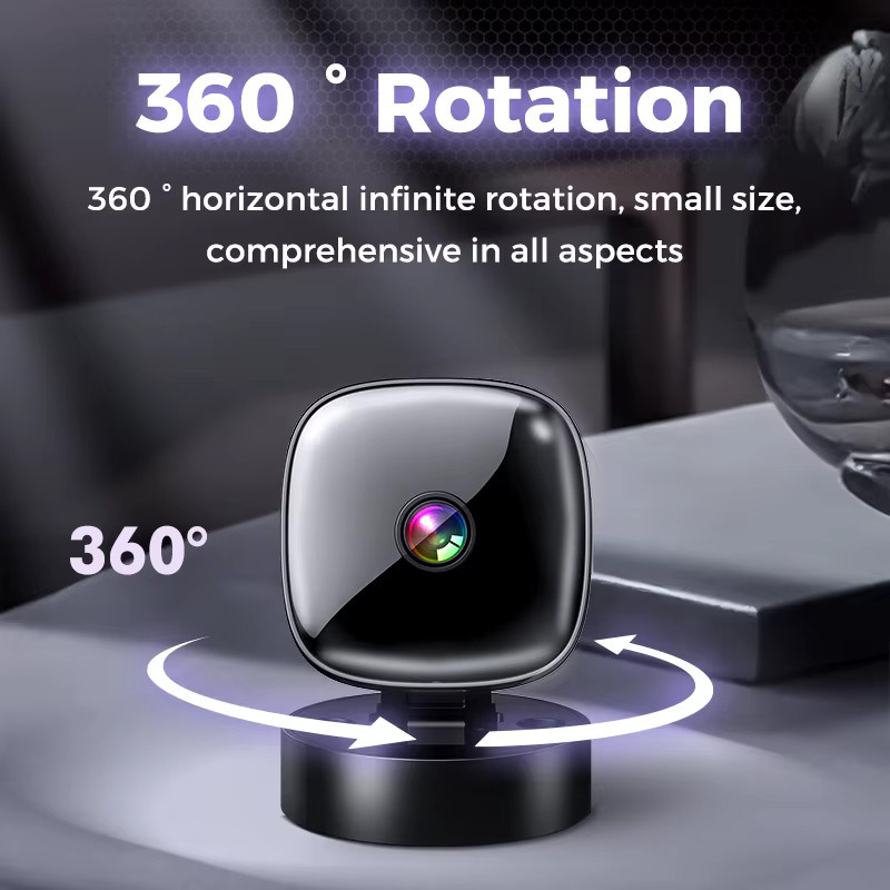 BMAD Mini-Kamera 4K Wireless WiFi Überwachungskamera mit High-Definition-Nachtsicht und Infrarotüberwachung in Schwarz - Bild 2