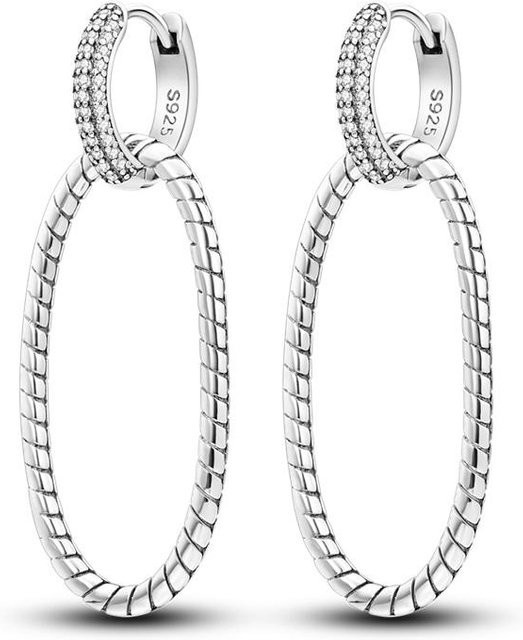 Ohrringe 925 Silber, Stern Mond, Unisex - Bild 1