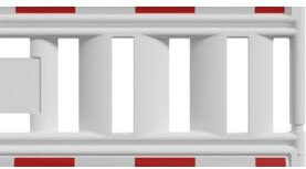 Schake Schrankenzaun Typ Nox Site Fence in Weiß mit Lampenadapter - Bild 1