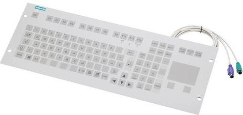 Siemens Tastatur mit integriertem Touchpad, QWERTZ Deutsch, Weiß - Bild 1