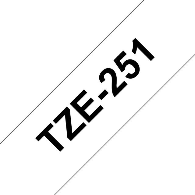 Brother TZe-251 Schriftbandkassette für P-touch, Breite: 24 mm, Farbe: Schwarz auf Weiß - Bild 4