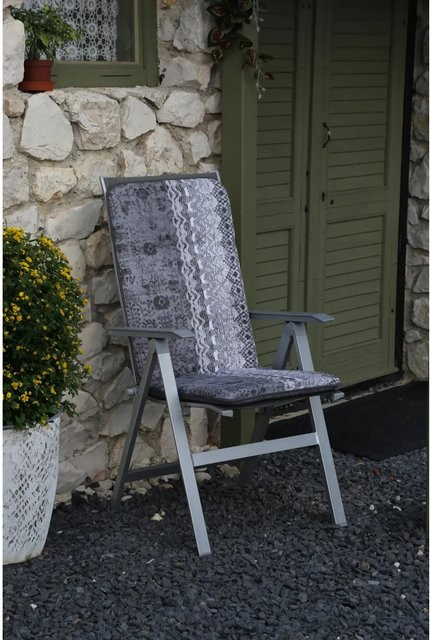 Beo Hochlehner-Saumkissen Elbasan Bali in Grau Gestreift, B/T/H: 116 x 47 x 5 cm - Bild 1