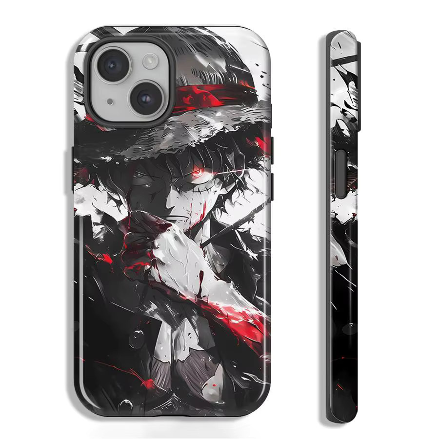 One Piece Luffy Anime Harte Handyhülle für iPhone 11 12 13 14 15 16 17 Pro Max Plus XR Air in Multicolour - Bild 2