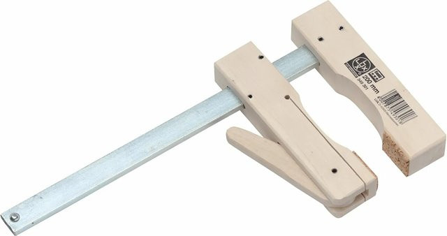 LUX-TOOLS Leimzwinge Classic aus Stahl, multicolour, Spannweite: 200 mm - Bild 1