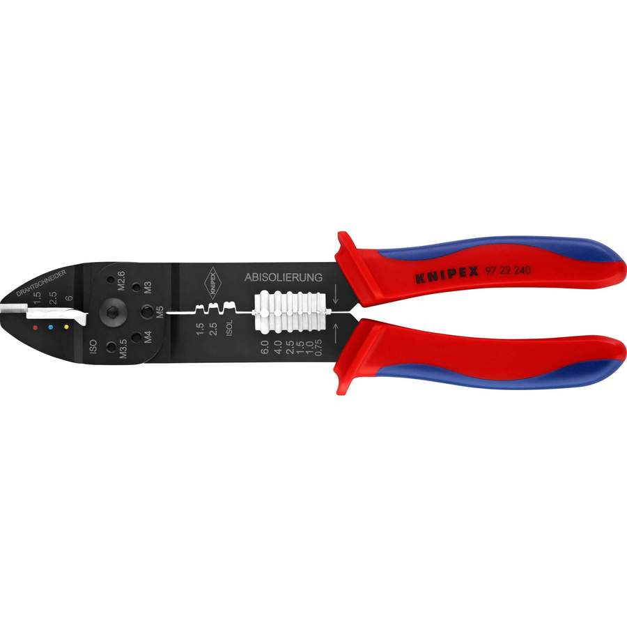 Knipex Crimpzange 97 22 240 SB in Schwarz mit Mehrkomponenten-Hüllen - Bild 3