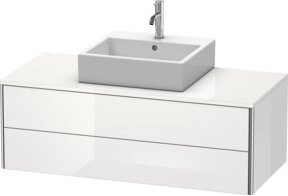 Duravit Waschtischunterschrank XSquare wandhängend in Weiss Hochglanz mit 2 Schubladen, Breite: 120 cm, Tiefe: 54,8 cm - Bild 1